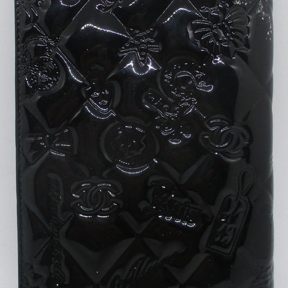 Chanel Icon Symbols Charms Patent Leather Wallet with Original Box - Picture 4 of 13